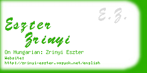 eszter zrinyi business card